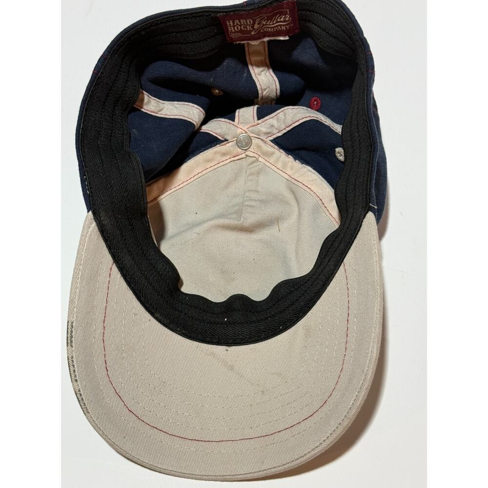 Hard Rock Guitar Company Orlando FL Hat Adult Fittedā L/XL Blue Tan Baseball Cap - Picture 3 of 4